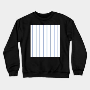 Narrow sky blue and white stripes Crewneck Sweatshirt